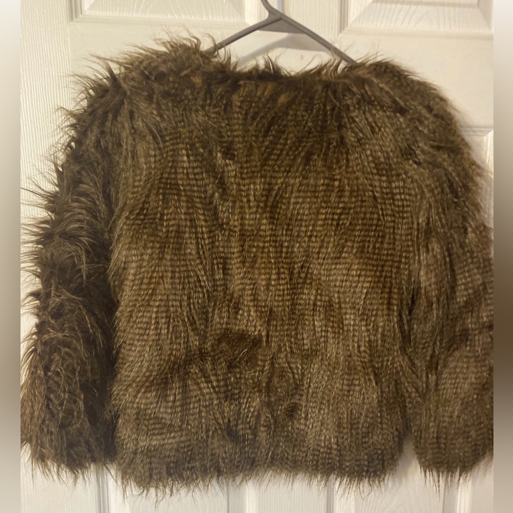 Urban Outfitters Kimchi Blue Brown Faux Fur Cropped Jacket - medium - Picture 4 of 5